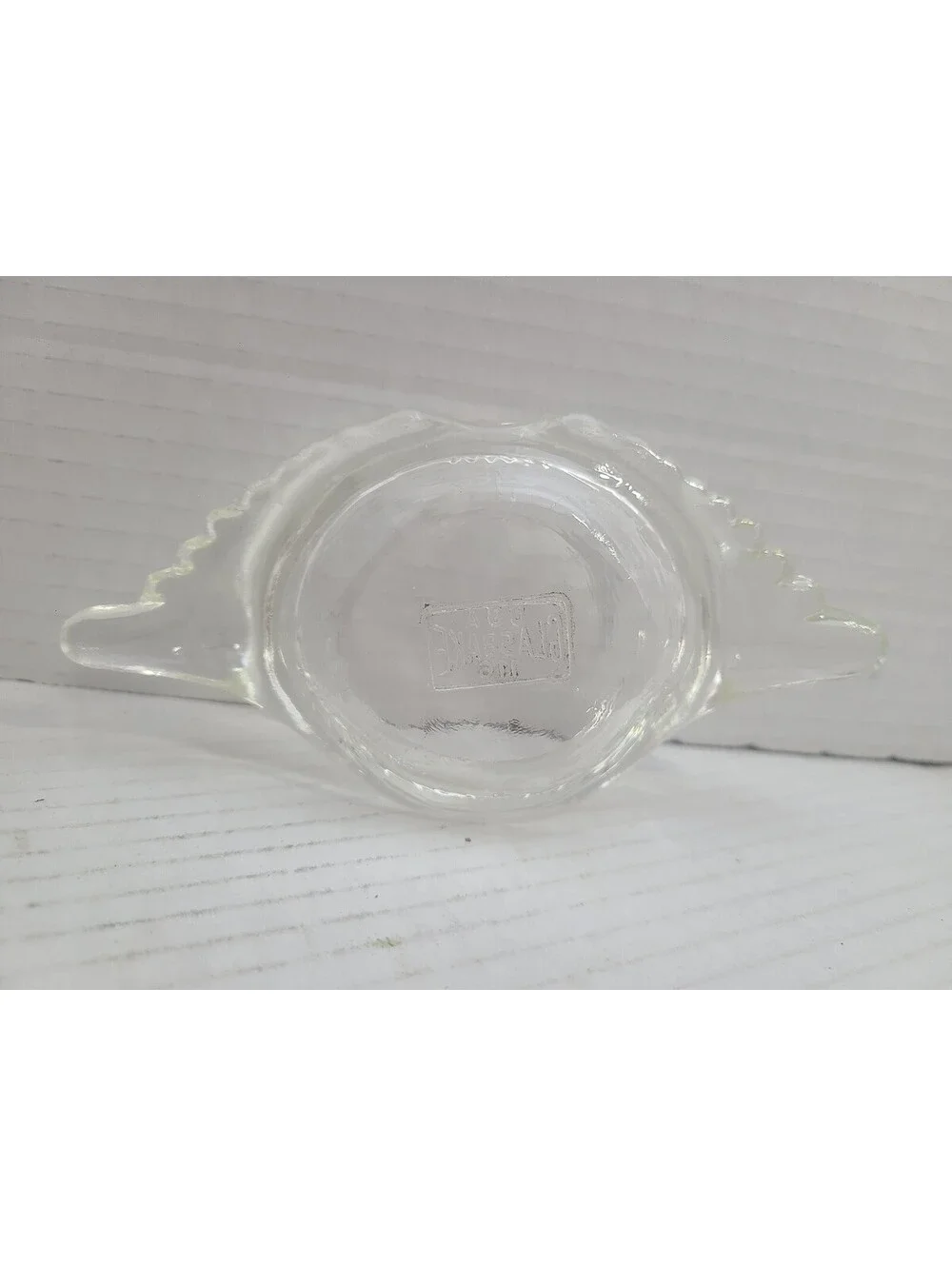 Vintage Glasbake Clear Glass Crab Shell Baking Dish Mid Century Modern